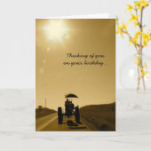 De Kaart van de Verjaardag van de tractor: Het (Gele Bloem)