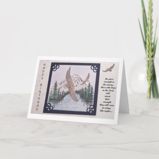 De Kaart van de Verjaardag van Eagle (Voorkant)
