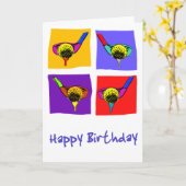 De Kaart van de Verjaardag van Golfing van het man (Gele Bloem)