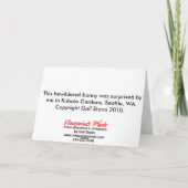 De Kaart van de Verjaardag van het konijntje (Achterkant)