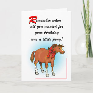 De Kaart van de Verjaardag van het pony