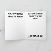 De Kaart van de Verjaardag van het Silhouet van de (Binnen)