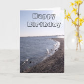 De Kaart van de Verjaardag van het strand (Gele Bloem)