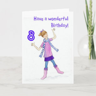 De Kaart van de verjaardag voor 8 jaar oud Meisje