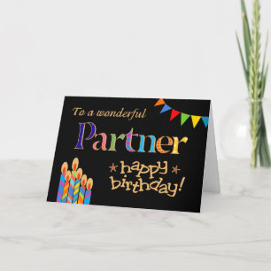 De Kaart van de verjaardag voor Partner, Bunting e