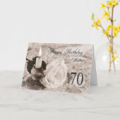 De kaart van de verjaardag voor zuster, 70. De (Gele Bloem)