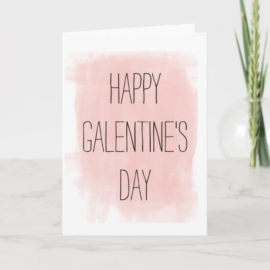 De Kaart van de Waterverf van de Dag van Galentine (Voorkant)