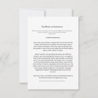 De Kaart van de welvaartsmeditatie | CHRISTELIJKE 