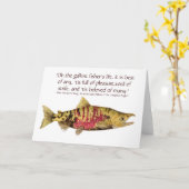 De kaart van de Zalm van de vriend met (Gele Bloem)