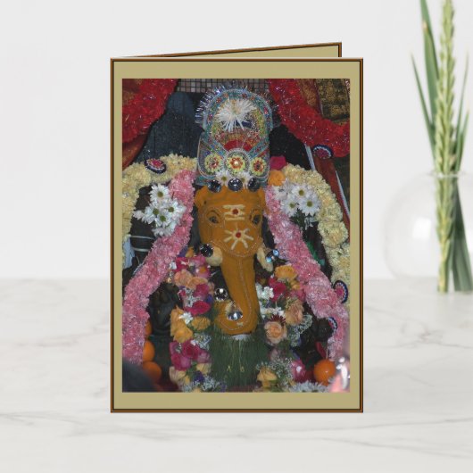 De Kaart van Diwali van de Foto van Ganesh - (Voorkant)