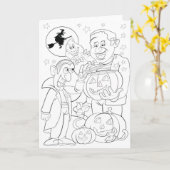 De kaart van DIY hobbt Halloween (Gele Bloem)