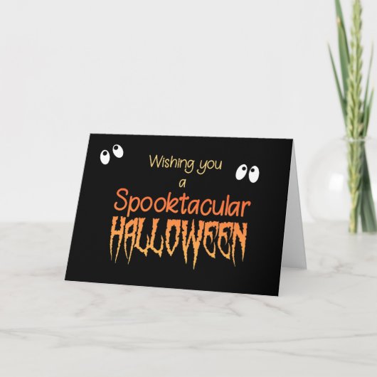 De Kaart van Halloween van Spooktacular met (Voorkant)
