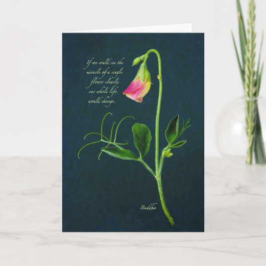 De Kaart van het Citaat van het Mirakel van Boedha (Voorkant)