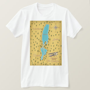 De kaart van het Dode Zee T-shirt
