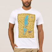 De  kaart van het Dode Zee T-shirt (Voorkant)