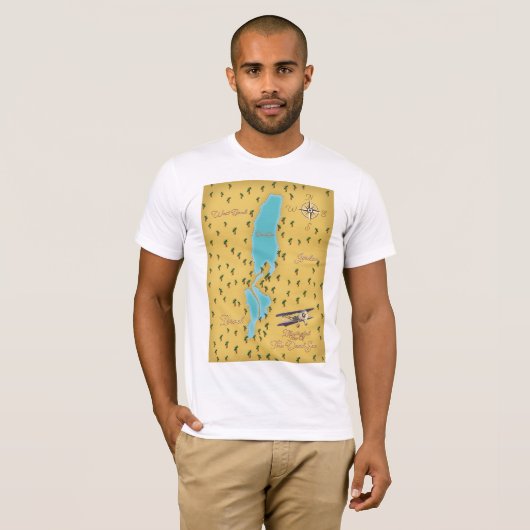 De  kaart van het Dode Zee T-shirt (Voorkant volledig)