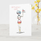 De Kaart van het Feestvarken van de serveerster (Gele Bloem)