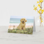 De Kaart van het golden retriever (Gele Bloem)