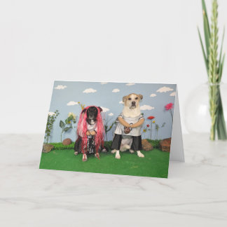 De kaart van het Jubileum, 2 honden die een team