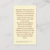 De Kaart van het King Icon Prayer Contactkaartje (Achterkant)