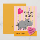 De Kaart van het Klaslokaal van de Valentijnsdag (Voorkant / Achterkant)