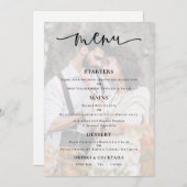 De Kaart van het Menu van de Bieden van de Band va (Voorkant / Achterkant)