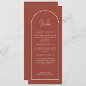 De Kaart van het Menu van de Drinken van de Woning (Voorkant / Achterkant)