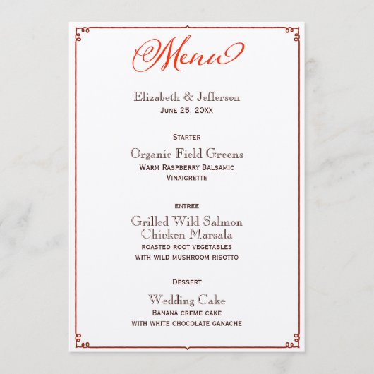 De Kaart van het Menu van het Bieden van het Band  (Voorkant)