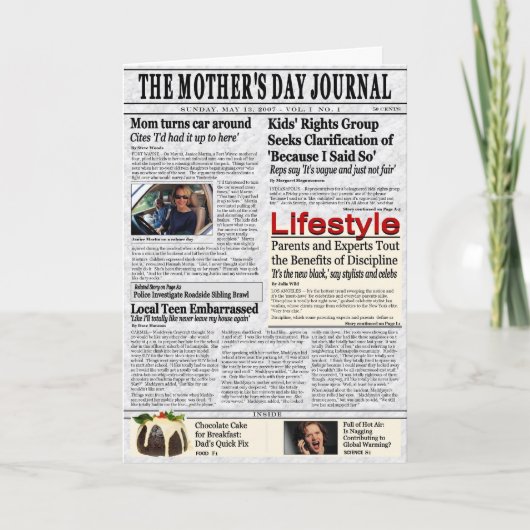 De Kaart van het moederdag (Voorkant)