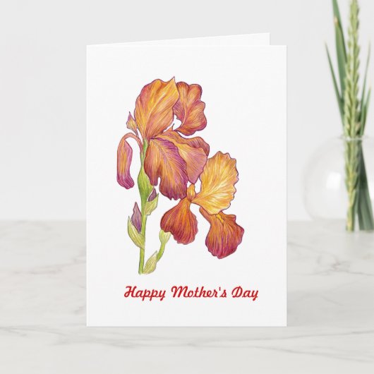 De Kaart van het Moederdag van de iris (Voorkant)