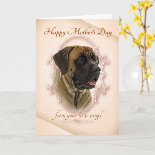 De Kaart van het Moederdag van de mastiff (Gele Bloem)