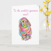 De kaart van het Moederdag van Rainbowbunny (Gele Bloem)