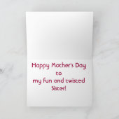 De Kaart van het moederdag voor uw Zuster (Binnen)