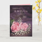 De kaart van het moederdag voor vrouw met drie (Gele Bloem)