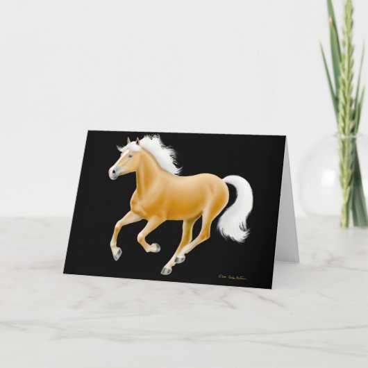 De Kaart van het Paard van Palomino van Haflinger (Voorkant)