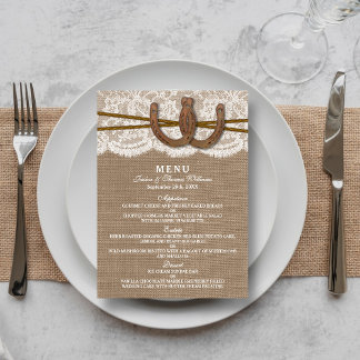 De Kaart van het Rustic Hoefijzer Wedding Collecti