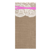 De Kaart van het Rustic Pink Bow Wedding Collectie (Achterkant)