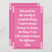 De Kaart van het sereniteitsgebed (Voorkant / Achterkant)