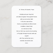 De Kaart van het St. Thomas Gebed Visitekaartje (Achterkant)