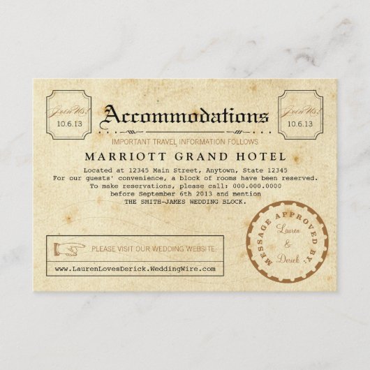 De Kaart van het Tussenvoegsel van de Reis van de (Voorkant)