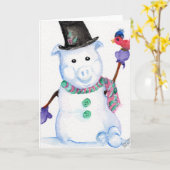 De Kaart van het VARKEN van de sneeuw (Gele Bloem)