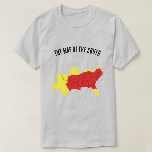 De kaart van het Zuiden T-shirt (Design voorkant)
