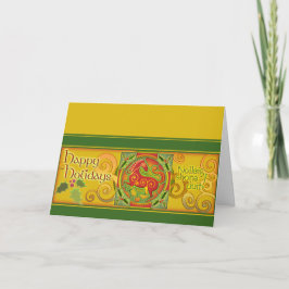 De Kaart van Kerstmis van Holidaze van de mink -