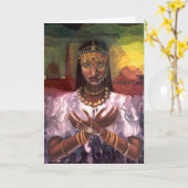 De kaart van Kwanzaa van de "Afrikaanse Majesteit" (Gele Bloem)