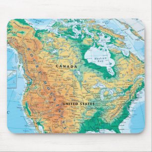De Kaart van Noord-Amerika Muismat