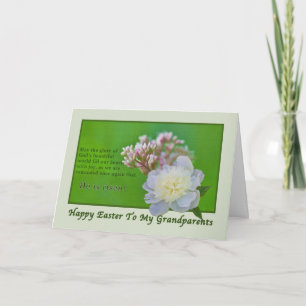 De Kaart van Pasen van de grootouder met Bloemen