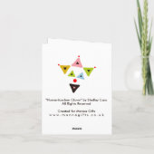De Kaart van Purim van de Clown van Hamantaschen (Achterkant)