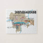 De kaart van Regensburg Duitsland Legpuzzel (Horizontaal)
