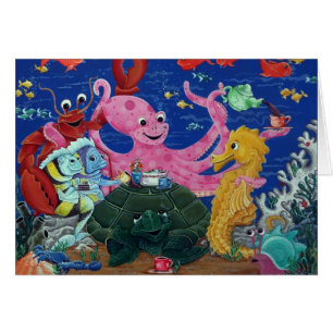 De Kaart van Teaparty van octopussen