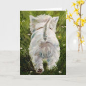 De Kaart van Terrier van het Hoogland van het (Gele Bloem)